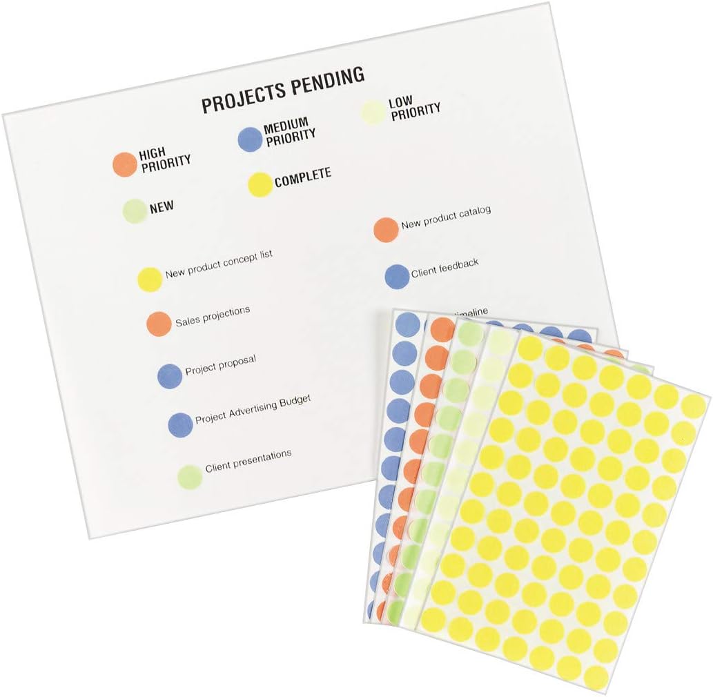 Avery Color-Coding Removable Labels, 1/2 Inch Round Stickers, Light Blue, Non-Printable, 840 Dot Stickers Total (5050) : Small Round Sticker Labels : Office Products