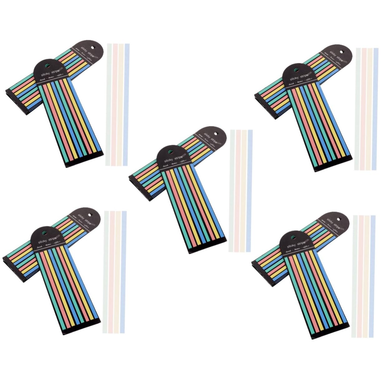 Tofficu 5piezas Tiras Resaltadoras Transparentes Portátiles Para De Marcadores De Página Fluorescentes Adhesivos y Reutilizables Para y Efectiva