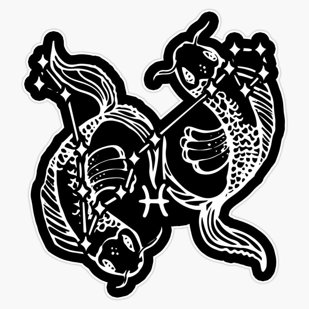 Evan Decals Pisces Zodiac Sticker Vinyl Bumper Sticker Decal Waterproof 5 inches EVAN-YOGA-STICKERS-4086