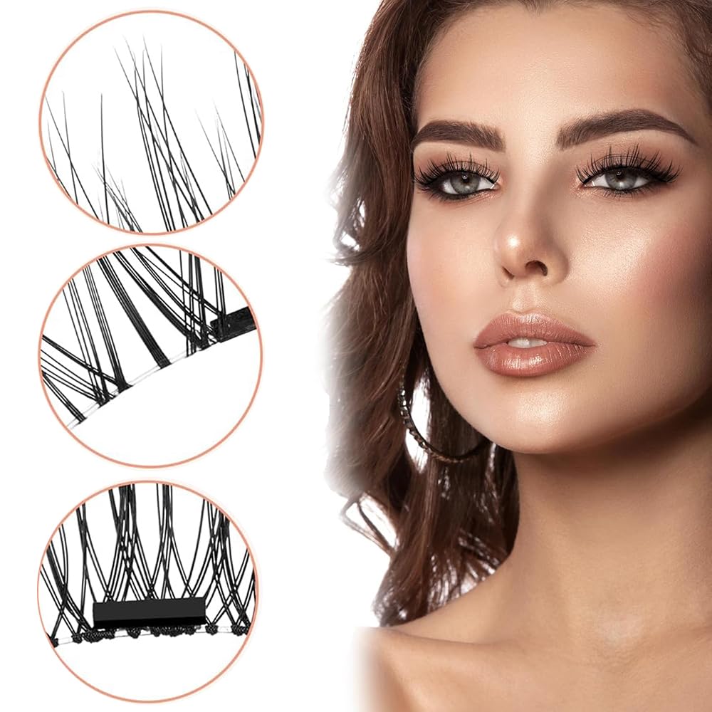 Magnetic Eyelashes With Applicator, 1pair Reusable Magnetic Lashes, No Glue Needed Eye Lashes For Women, Magnetic Eyelashes Natural Look, False Eyelashes Easy To Wear & Remove - Image 6 thumbnail