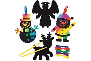 AT213 Snowman Christmas Scratch Art Ornaments