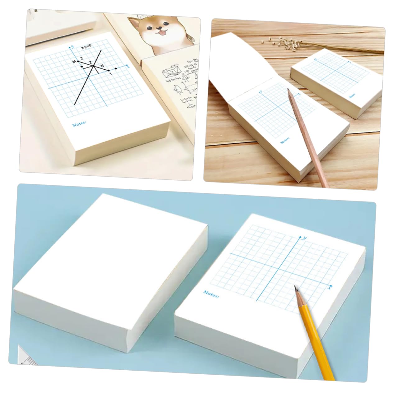 jojofuny 3 Stück 4 Zahlenleitungs-Übungsbuch Mathematik Übungshefte Graphenpapier für Mathematik Koordinate Zeichenpapier für Mathematik transparente Rasterüberlagerung zum Zeichnen Entwurf