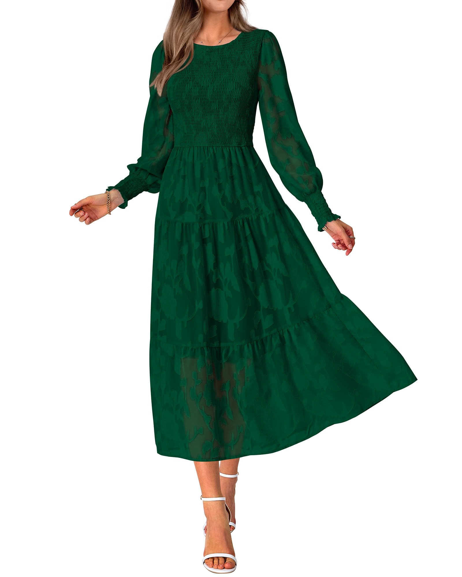 BTFBM Wedding Guest Dresses for Women Spring Fashion 2026 Casual Long Sleeve Floral Maxi Boho Homecoming Dress