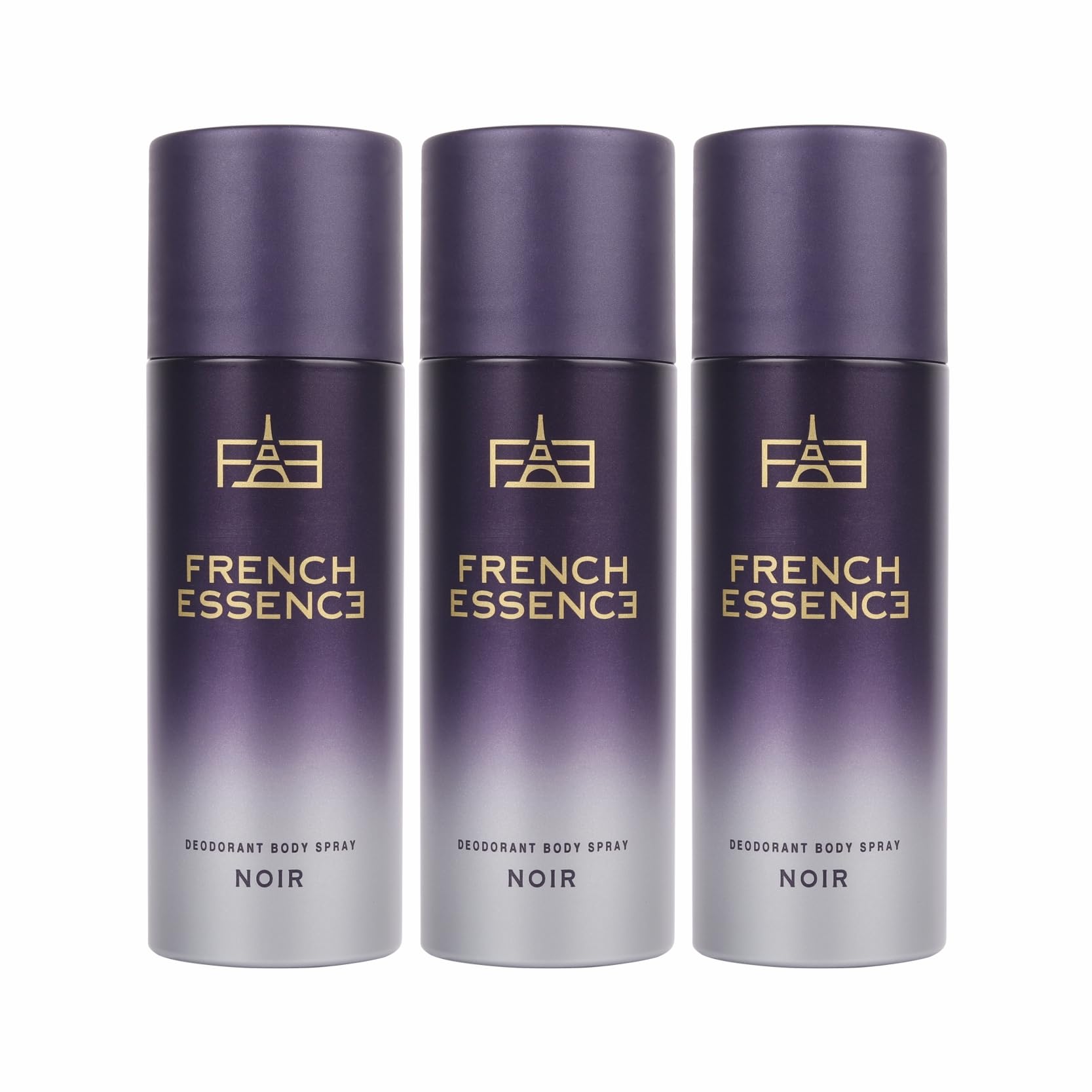FRENCH ESSENCE Deodorant Spray Perfume/Deodorant for men/Men Deo/Body Spray for men, Long Lasting Fragrance, Fresh Scent Deep Impact Freshness (Noir) 150ml combo offer Pack of 3-image-17