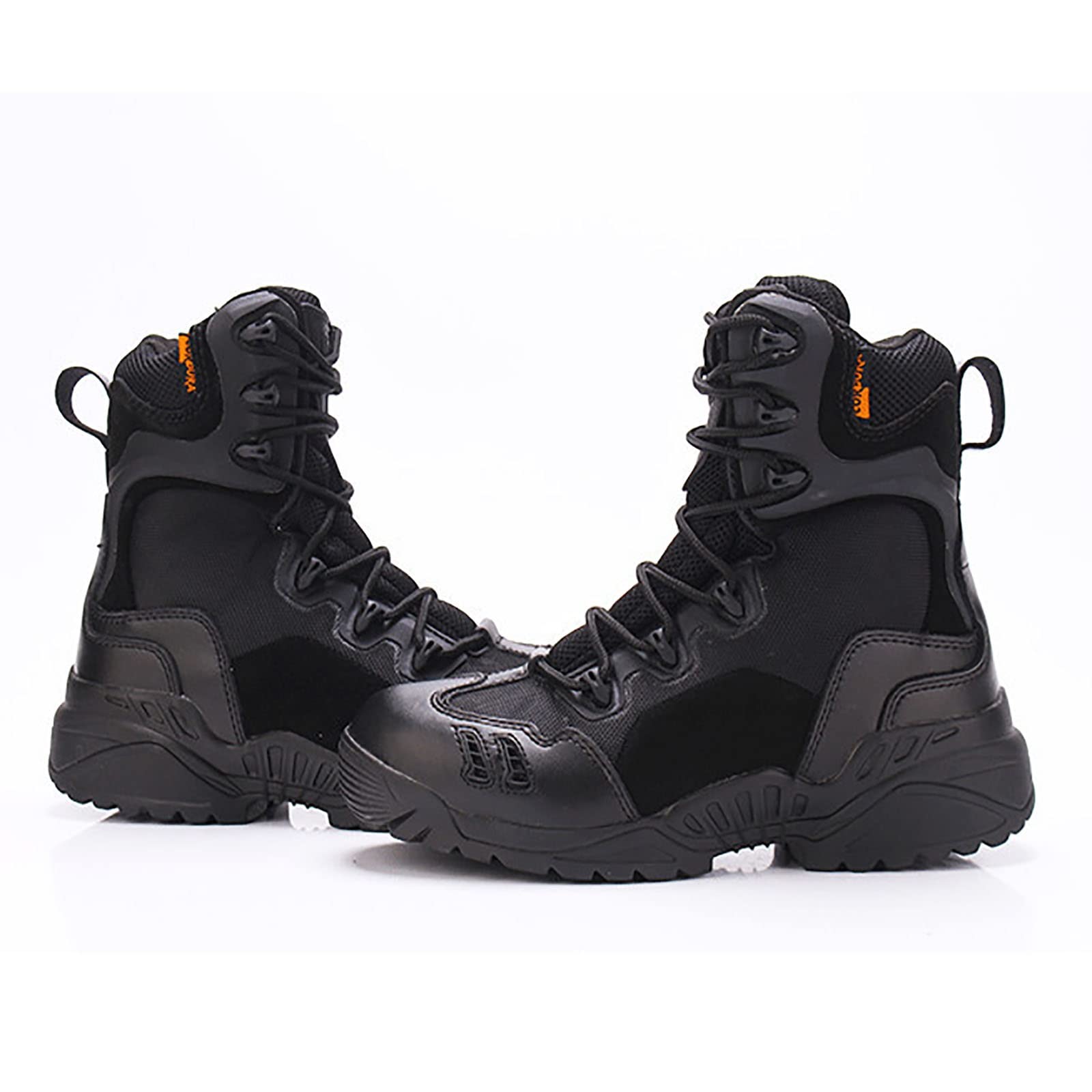 CLSQLXYJZC Taktische Wanderstiefel für Herren, High-Top-Frühling und Herbst, leicht, atmungsaktiv, mit Reißverschluss, Militärstiefel, Outdoor-Schnürstiefel, Bequeme, langlebige Arbeitsstiefel