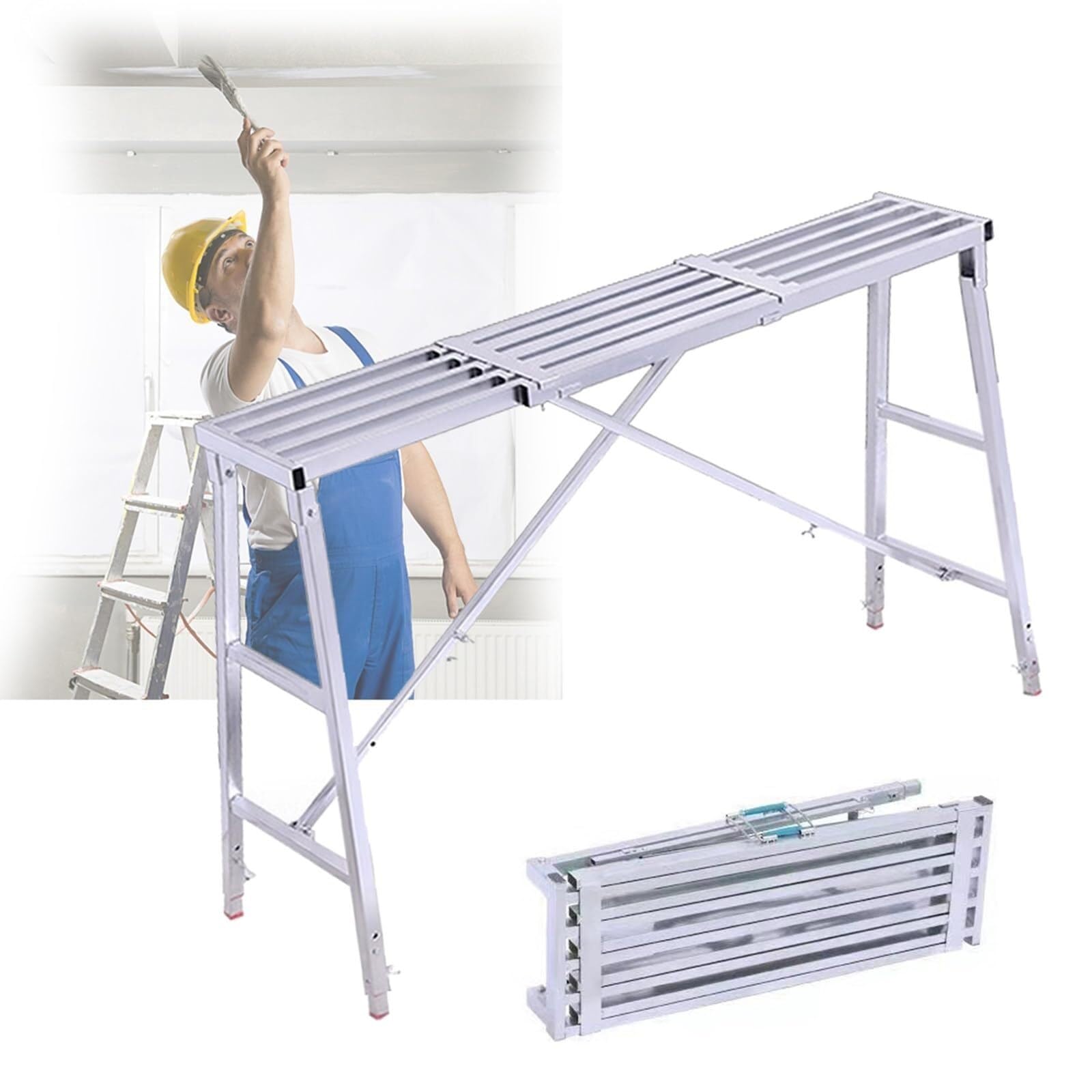 Échafaudage portable en acier robuste pour soudage et travaux A1