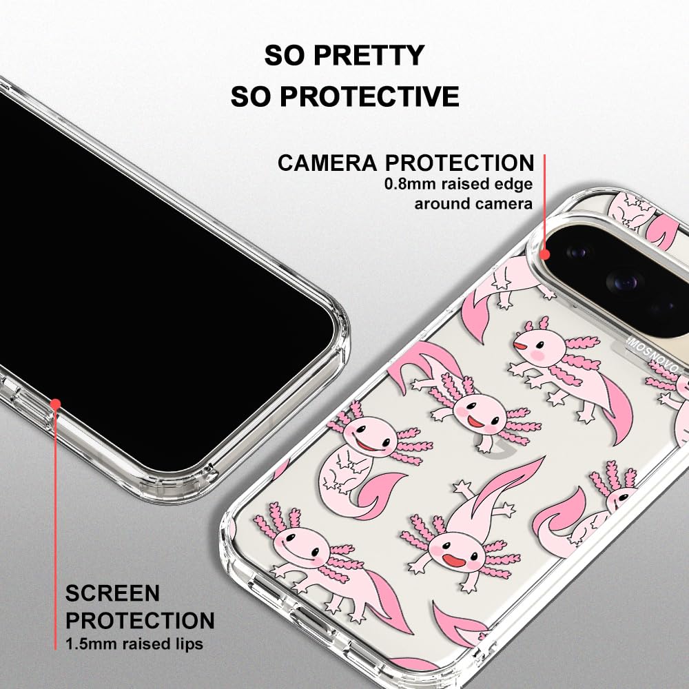 MOSNOVO Case for Google Pixel 10 & Pixel 10 Pro, [Buffertech 6.6ft Military-Grade Drop Protection] [Anti Peel Off Tech] Clear TPU Bumper Phone Case Cover Design - Cute Cherry — view 202