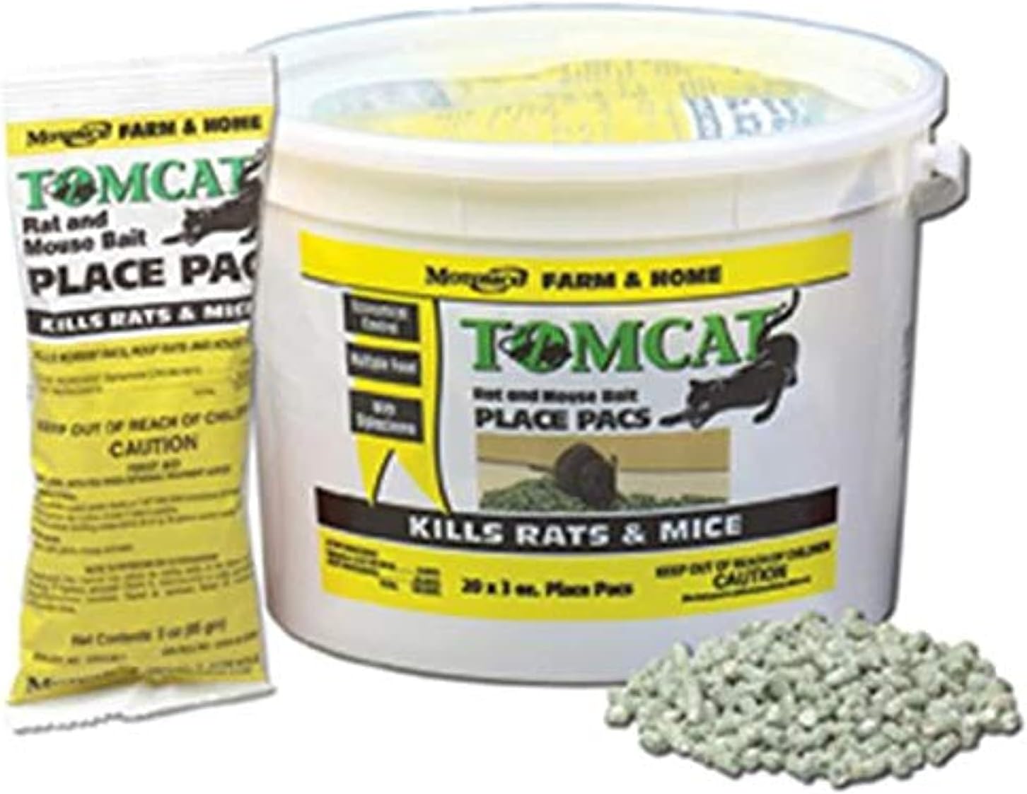 MOTOMCO Tomcat Mouse and Rat Pack/Pail, 3-Ounce, 22 Count Pail