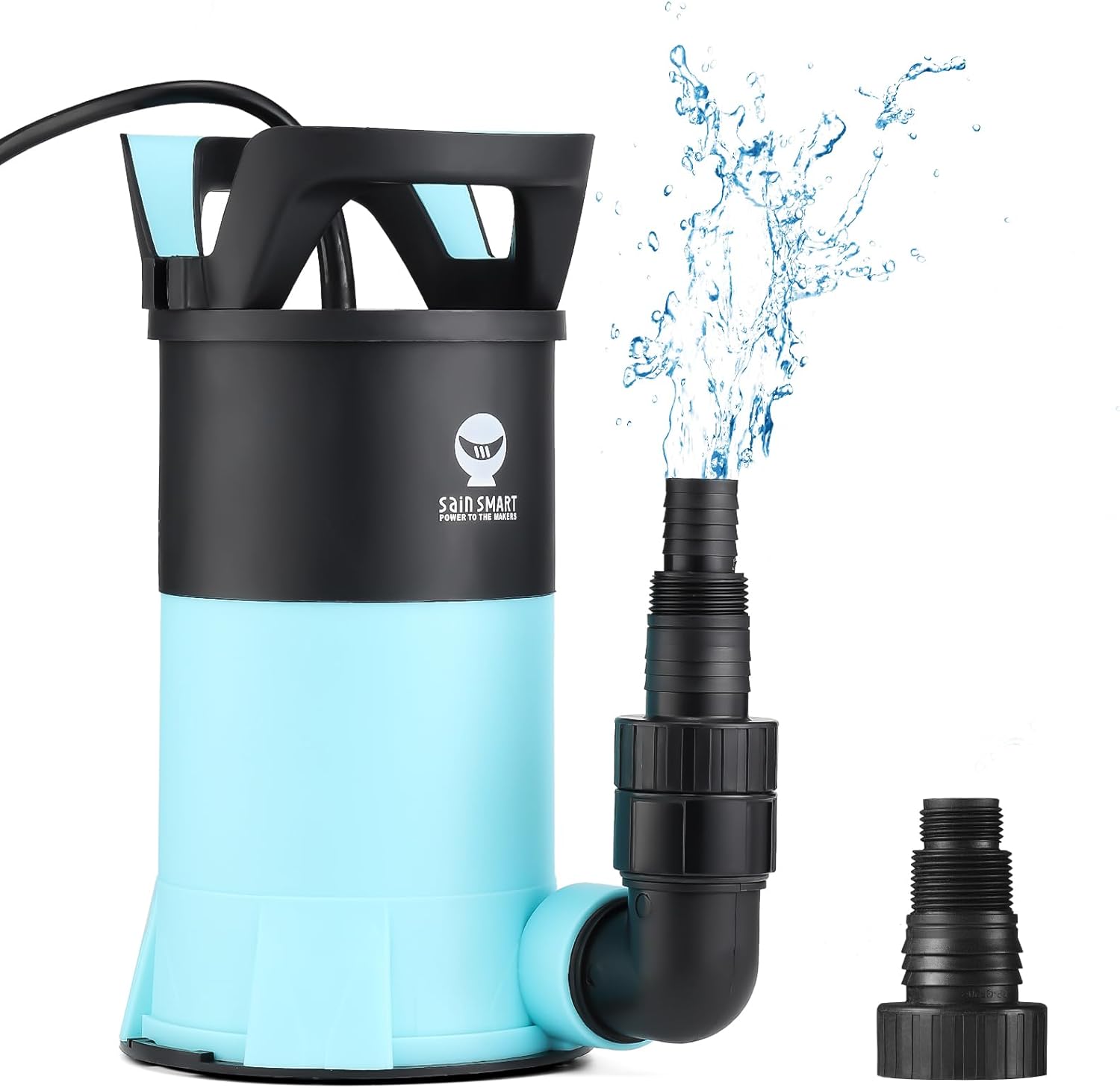 SainSmart Sump Pump with Float Switch, 1.15HP Submersible Water Pump, Stainless Steel Portable Utility Pump 3960 GPH High Flow Water Removal, with 33ft Cord for Pool Tub Garden Pond Draining
