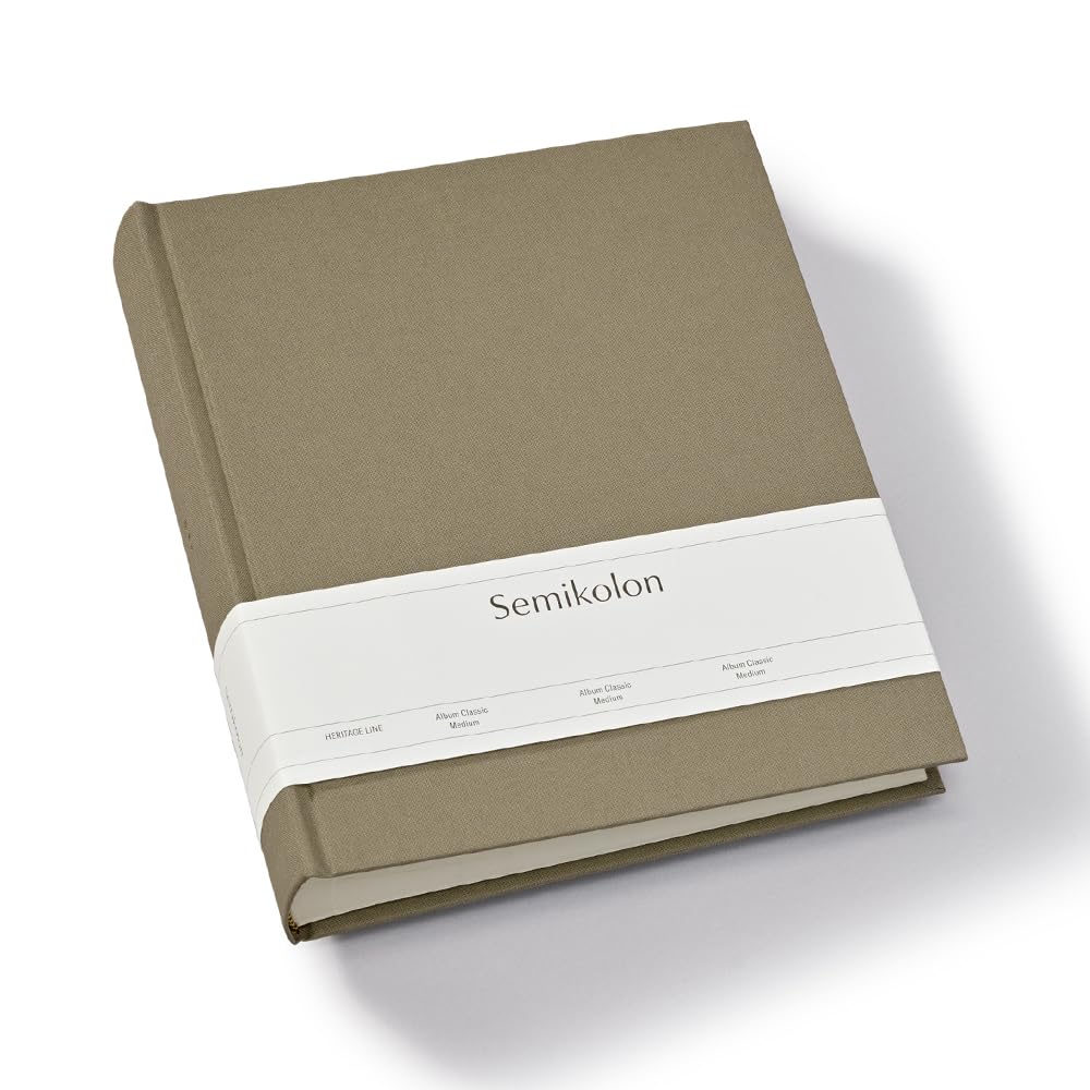 Semikolon 369953 Photo album Classic Medium - 21.6 x 25.5 cm - 80 pages cream-coloured, for 160 photos - fango beige — image 1