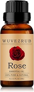 Rose Essential Oils 10ML, Organic 100% Pure and Natural Rose Essential Oil for Aromatherapy Diffuser - 0.33 Fl Oz/Rose