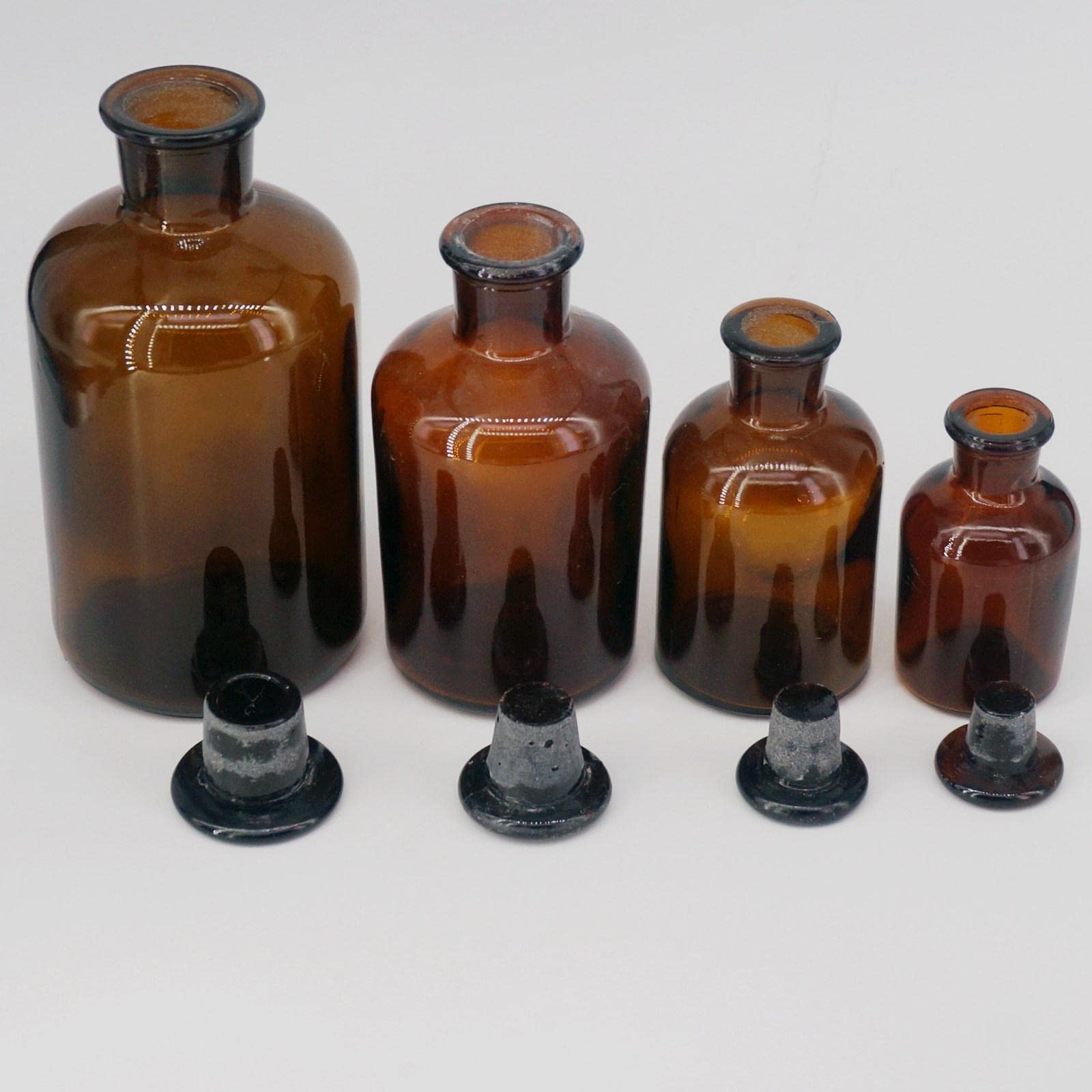 Botella de reactivo de vidrio, botella de reactivo de boca estrecha de 60ml-500ml, botella de reactivo marrón de boca pequeña(60-1000ml)