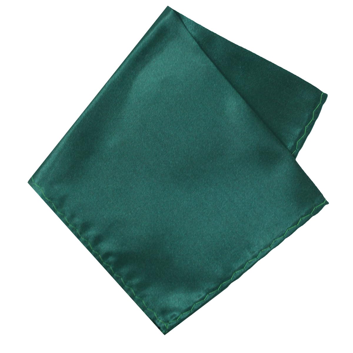 tie studio Men's Solid Pocket Square (Olive Green)-picture-12