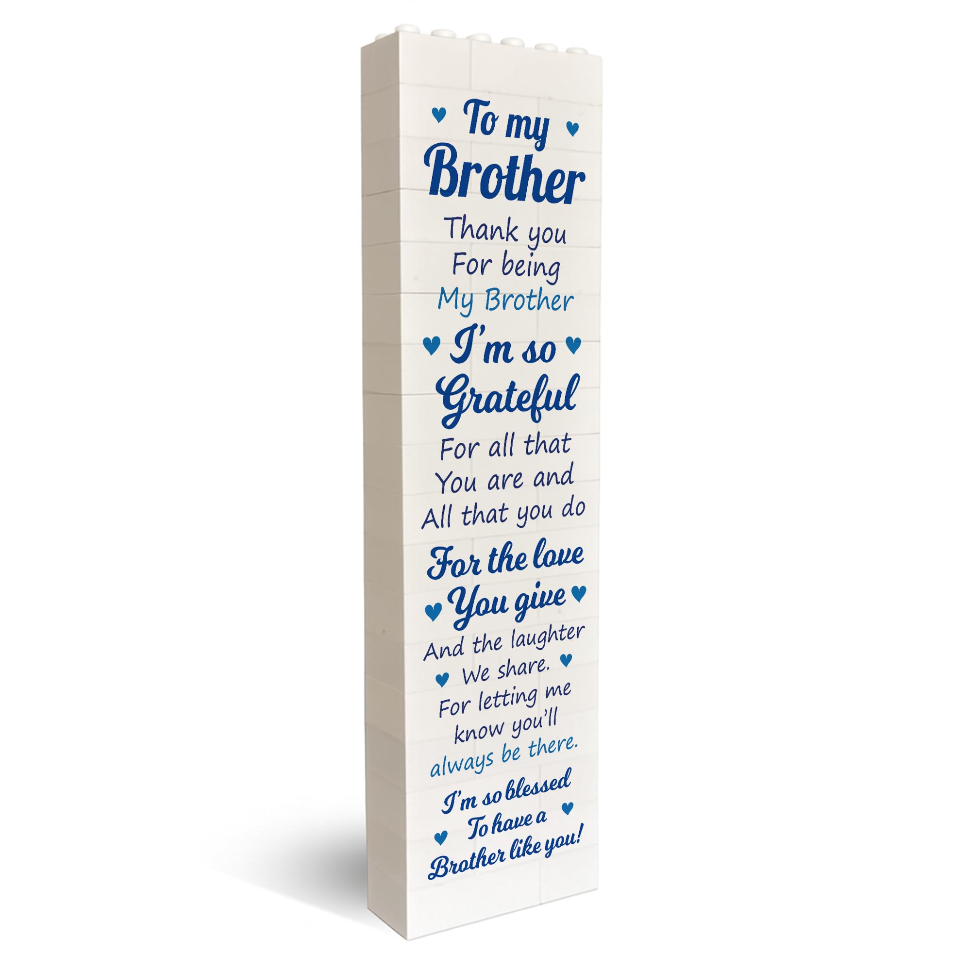 Red Ocean Brother Building Block For Him Brother Birthday Christmas Puzzle Thank You For From Sister Keepsake