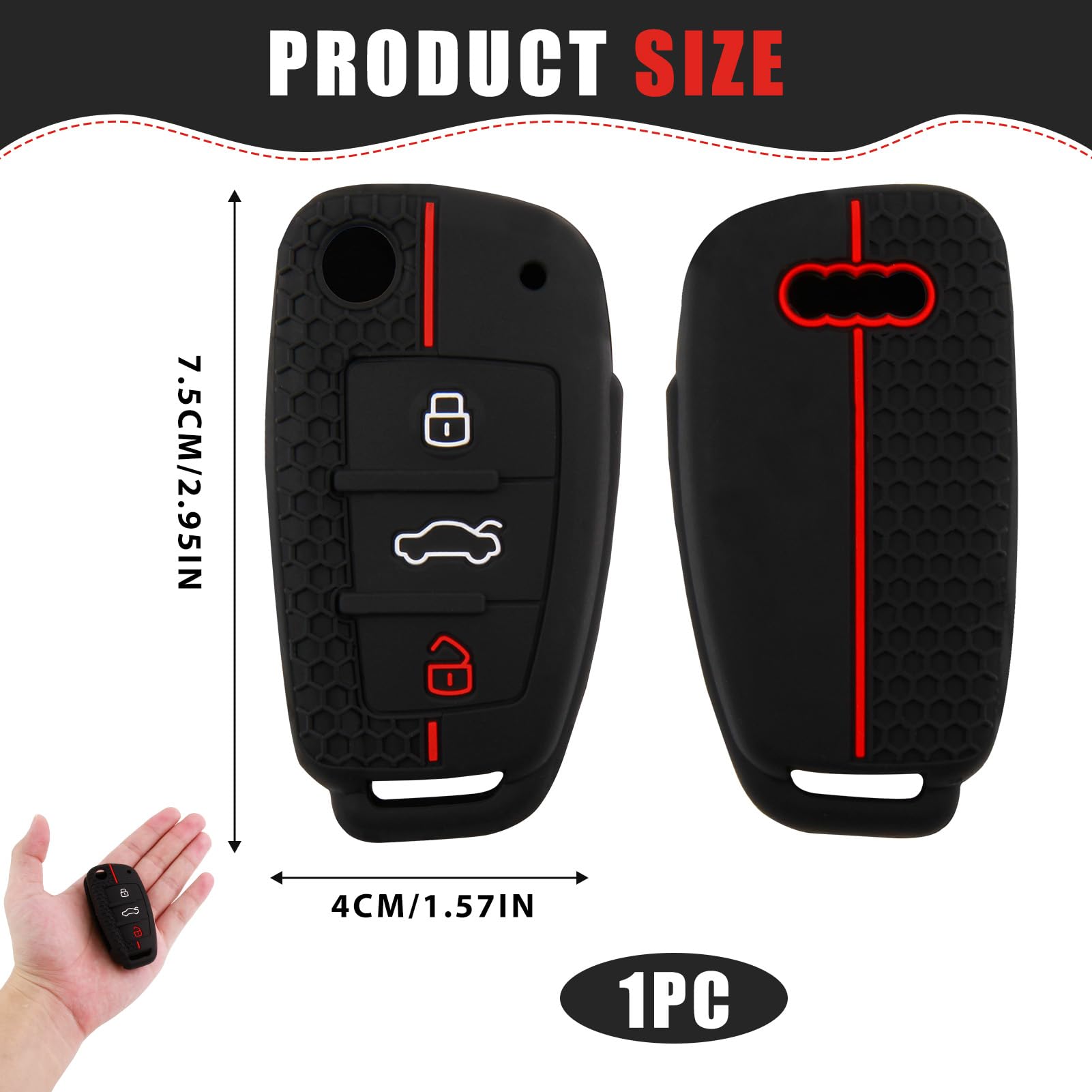 TPU Schlüsselhülle Für Audi & Seat - 2 Stück In Weißsilber