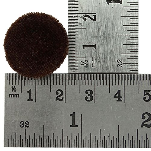 Knitwit 12 Pieces Solid 2 Holes Sewing Velvet Fabric Cloth Covered Scrapbooking Craft Buttons #TOP2