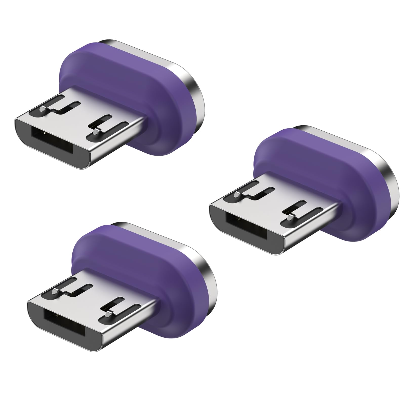 Sikai 240W Magnetic USB Micro Plug Adapter 3pcs, PD3.0 Fast Charging Magnetic USB Micro Connectors Adapter with 480Mbps Data Transfer for Microphone,Kindle,Headphone, etc.