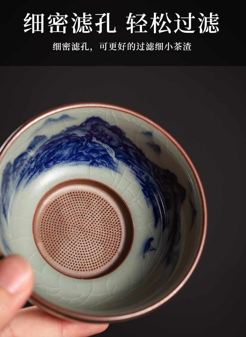 Hand-Painted 1 Teapot 1 Cup Portable Ceramic Kung Fu Tea Set-set2