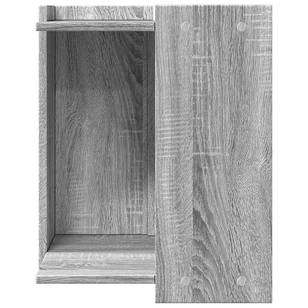Sonoma Katzenstreu, grau, aus Holz, kompaktes Design mit Beistelltisch und versteckter Aufbewahrung für Katzentoilette oder Katzenbett.