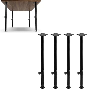 Adjustable Table Legs 24-40 Inch, Round Shape, 4 Pack, Heavy Duty