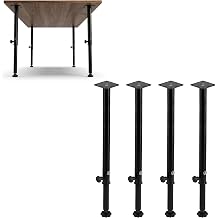 FEBTECH Adjustable Table Legs 24-40 Inch, Round Shape, 4 Pack, Heavy Duty