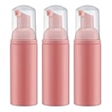 Tekson Foam Pump Bottle (Pink), Empty Travel Size Foam Dispenser Pump for Soap Shampoo, Lash Cleanser(60ml, 3PCS)