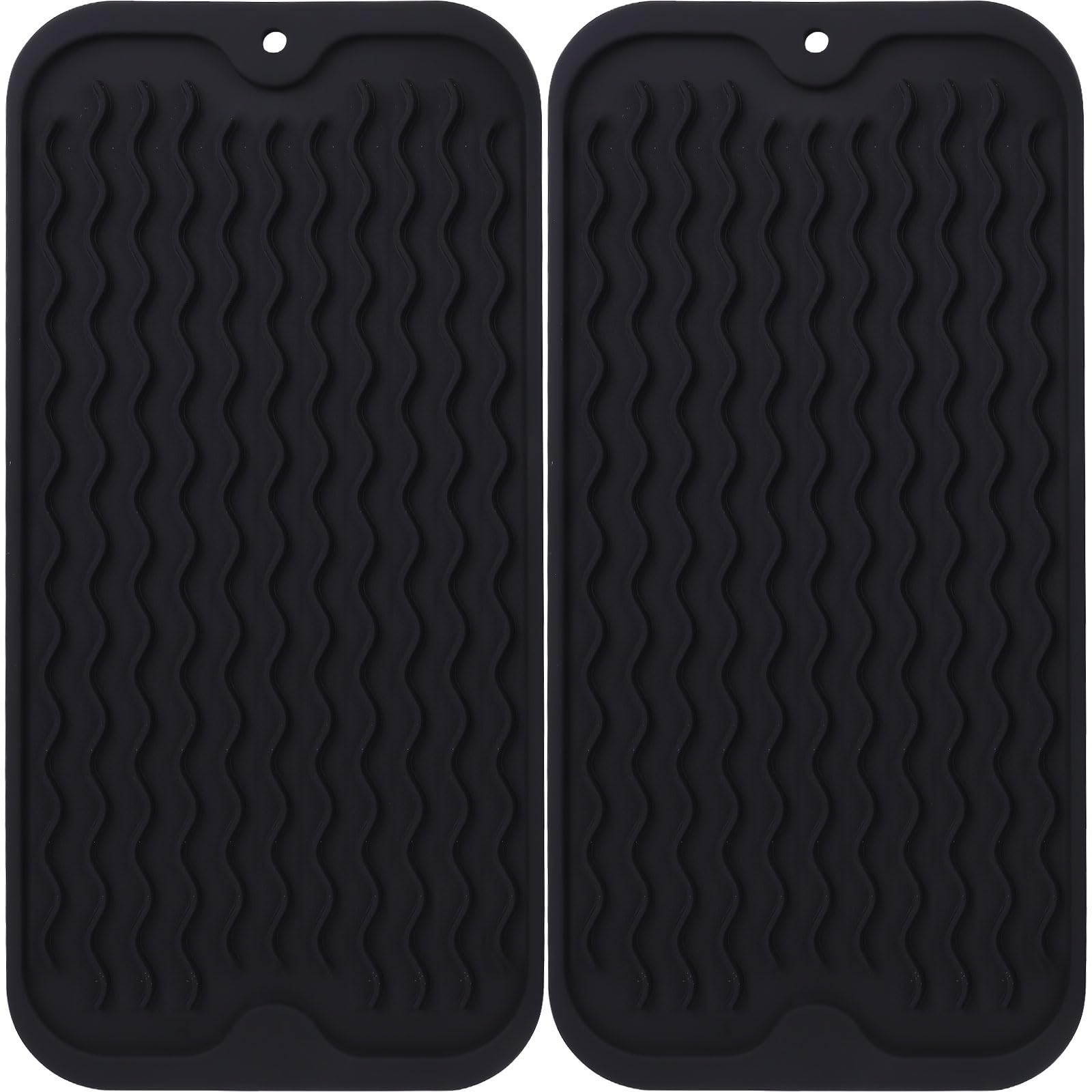 Jasfyee 2 Pcs Silicone Dish Drying Mat