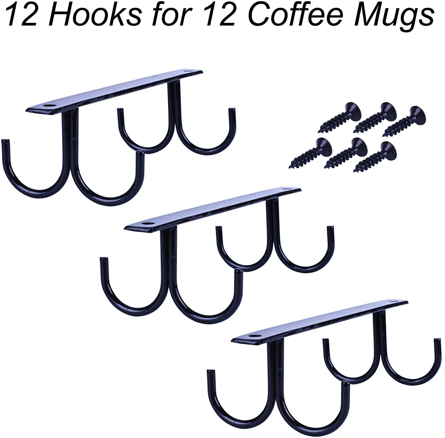 Mensola per tazze in rovere bianco - Organizzatore per tazze da caffè - Porta tazze da cucina - Espositore per tazze - Italia