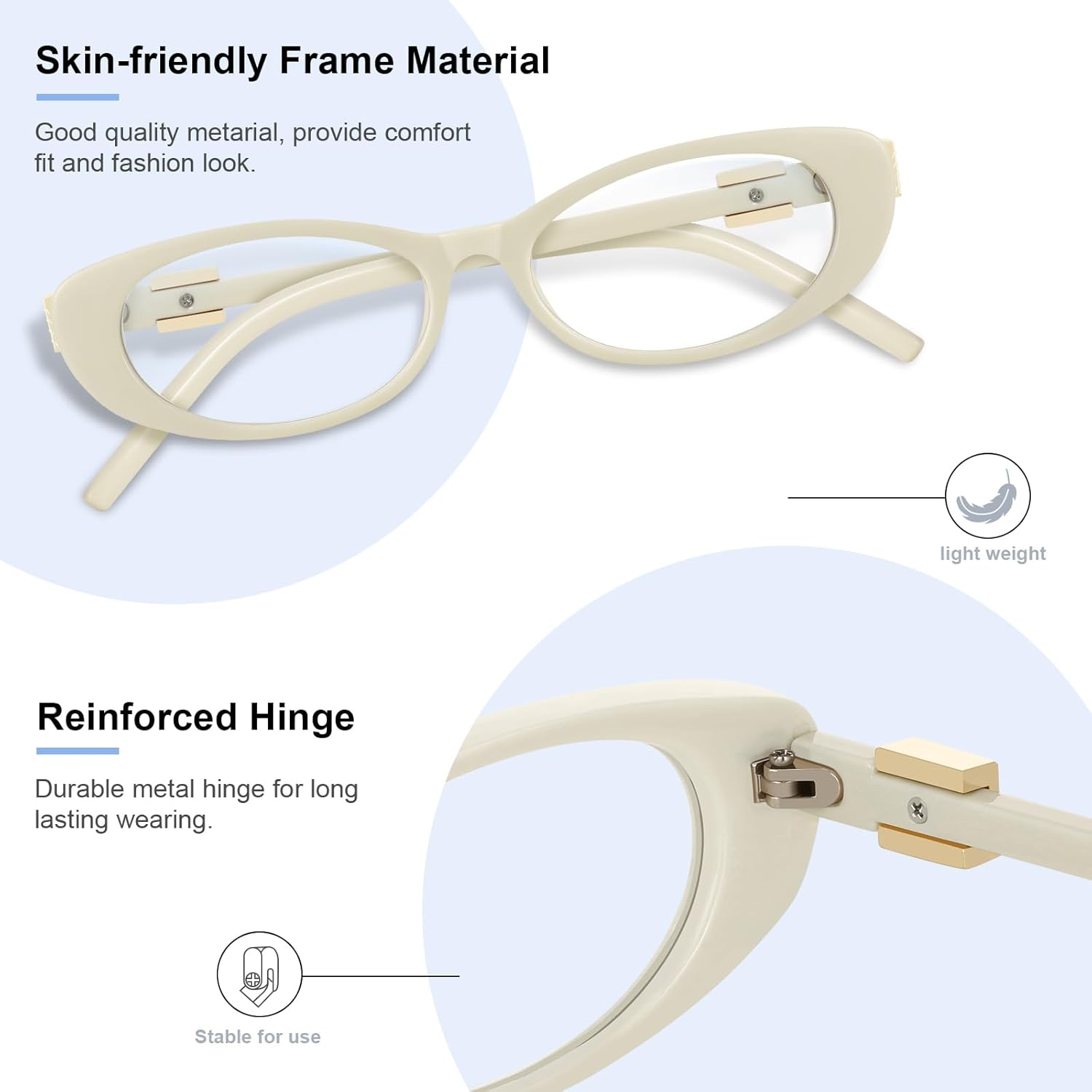 Oval Blue Light Blocking Glasses for Women Retro 90s Glasses Computer TV Eyeglasses Anti Eyestrain - Image 4