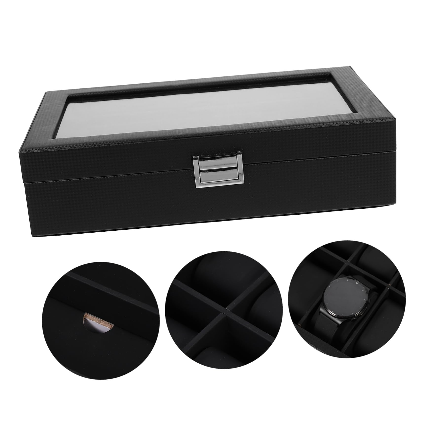 Caja Para Gafas y Relojes Estuche Resistente Soporte De Gafas Joyería Almacenamiento Viaje Hogar Clásico Fácil De Usar