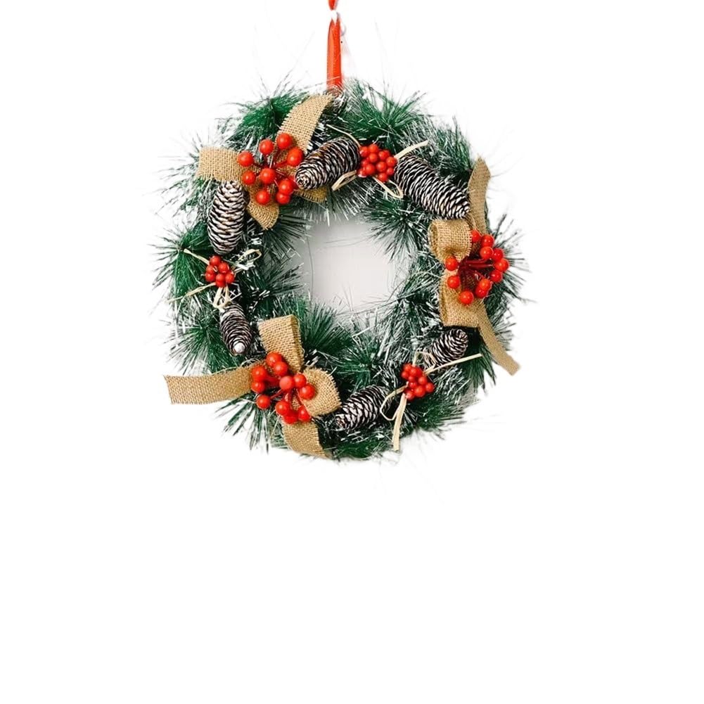 Couronne Port Décorations de Noël à Suspendre, décorations de Porte polyvalentes, couronnes, couronnes artificielles, Cadeaux de Noël(Style 7)