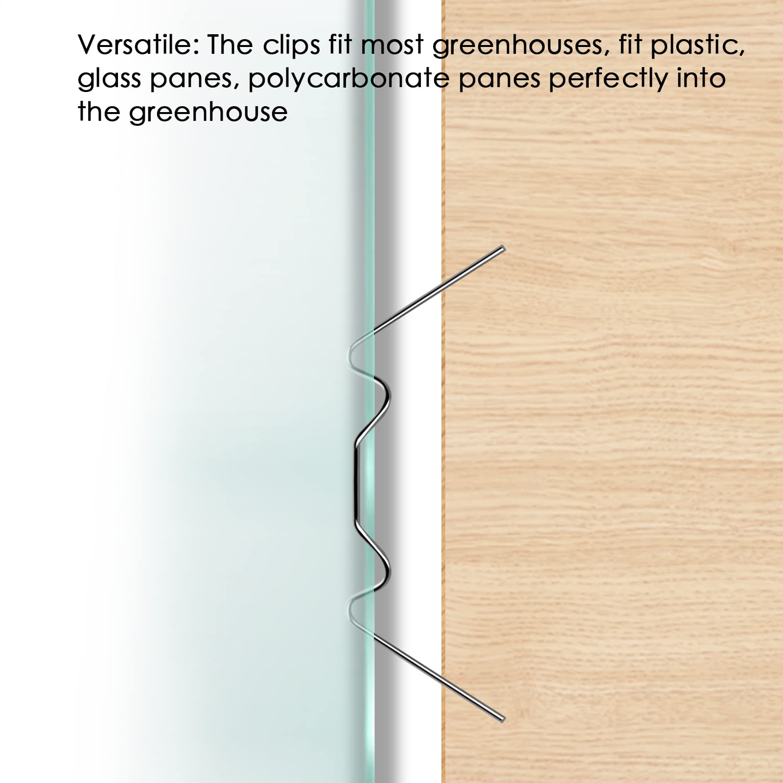 Clips de Vitrage pour Serre - Kit de Réparation 50 Pinces W et 50 Clips Z