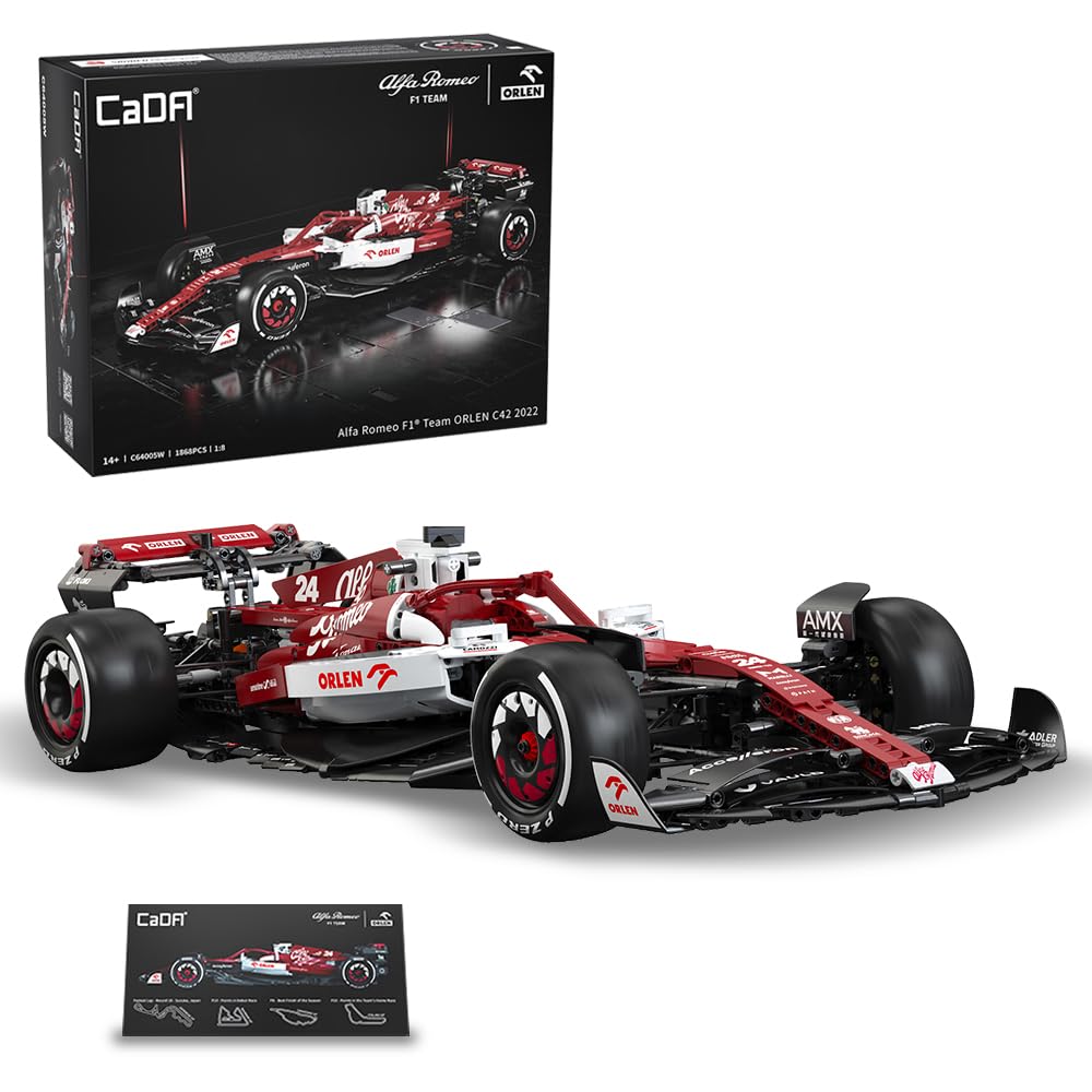 CaDA C64005W Alpha Romeo F1 Car C42 2022 Season, 1:8 Building