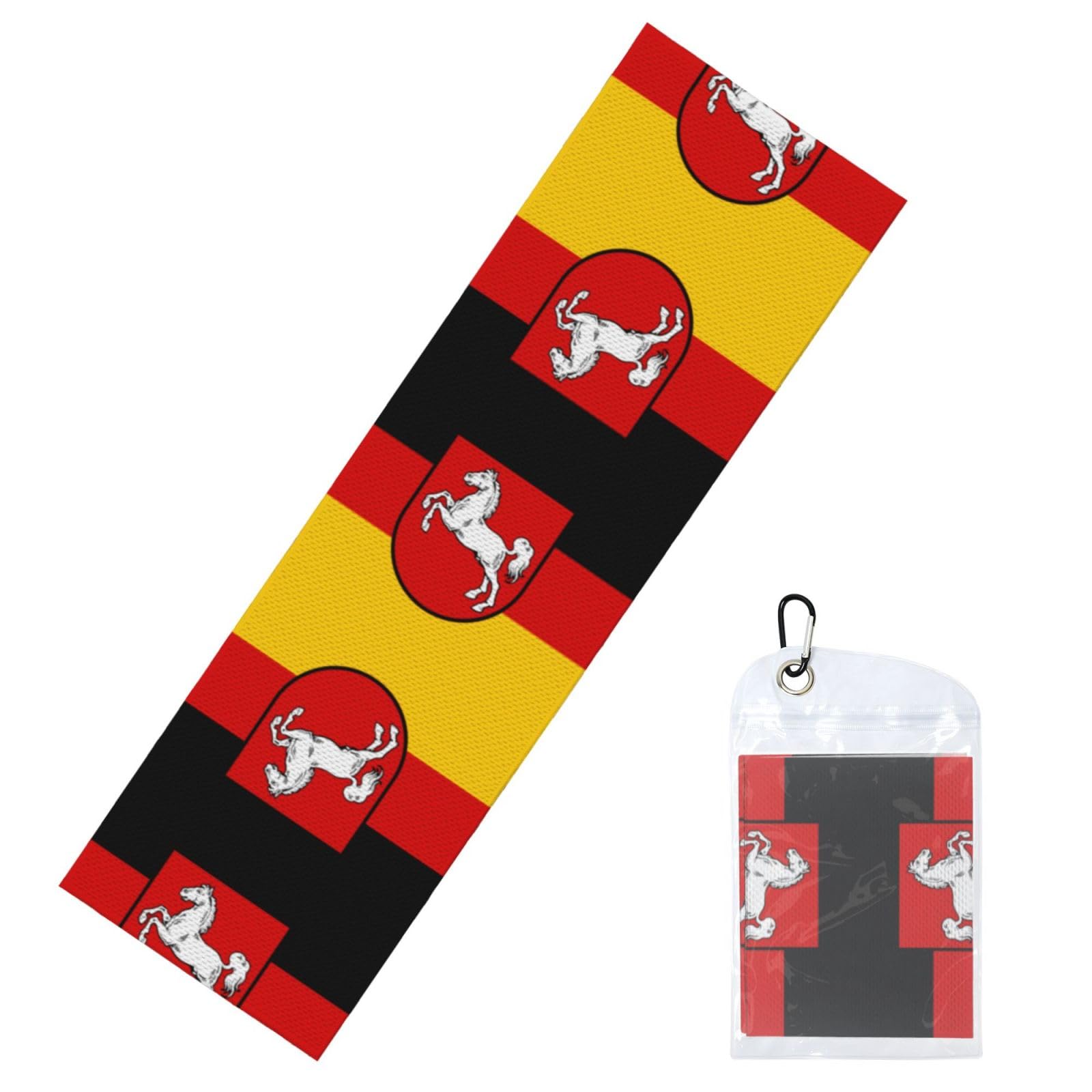 HGIUYDRD Flag of Lower Saxony Print Cooling Sports Towel with PVC Carry Bag for Gym, Beach, Golf and World Cup Events