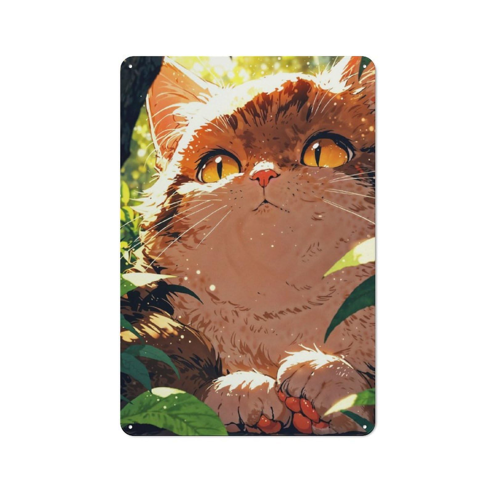 Junmoney Serenity In The Glade Vintage Tin Sign With Design 30X20cm, Nostalgic Nostalgic Wall Art For Living Room, Hallway, Kitchen Or Cafe
