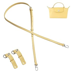 Purse Straps Replacement, Leather Handbag Crossbody Shoulder Strap Kit Adjustable for Mini Longcamp Tote Bag Women