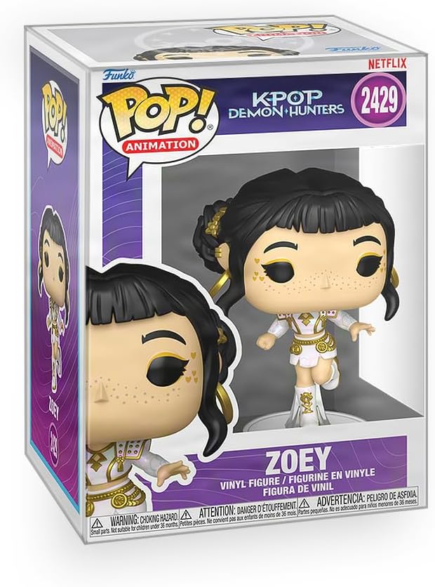 Epic Collectibles Pop Anime: K Pop Demon Hunters - Set of 3 - Rumi, Zoey, and Mira (What It Sounds Like) Vinyl Figures Included with Box Protector Compatible for Funko