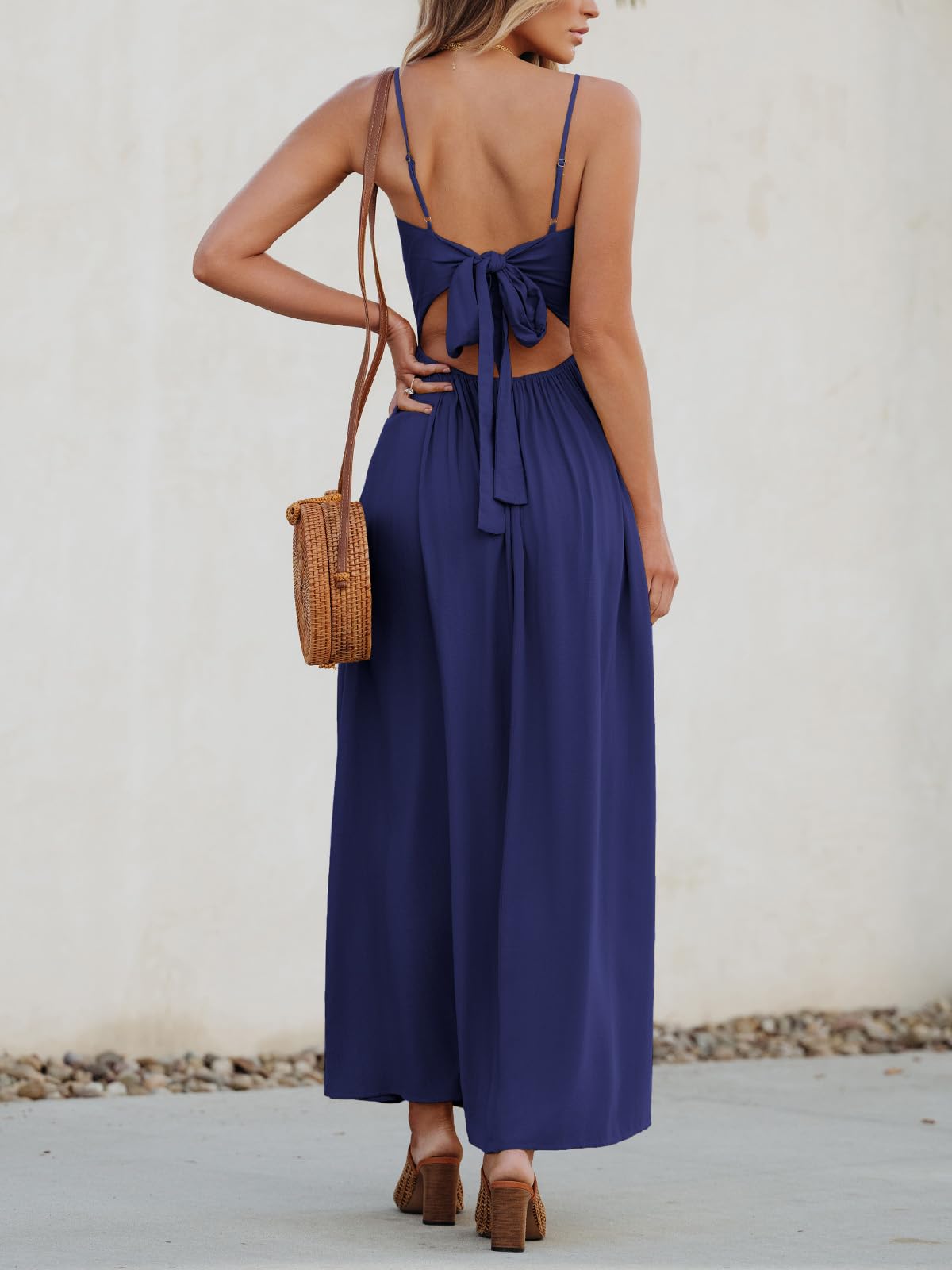 CUPSHE Robe d'été pour Femme - Col en V - sans Manches - Couleur contrastée - Imprimé Floral - Mini Robe décontractée - pour fête, Plage