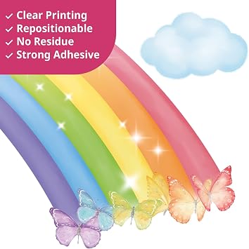 DECOWALL SG2-2309 Rainbow and Unicorn Wall Sticker Decor Princess Kids Party Kindergarten Nursery Kids Room DIY Wall Decal Sticker Wall Art Sticker Boys Girls Kids Bathroom Decoration Vinyl Bedroom Teen Kids Wallpaper Wallpaper Furniture Room Treatment Infant Kids Decorative Living Room Kitchen Gift Nordic SG2-2309