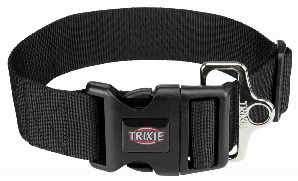 Trixie Extra Wide Premium Collar for Dogs, Adjustable Buckle Closure Dog Neck Belt, Durable and Tear Proof, Useful for Walking and Training (L-XXL, Black) (B09NWBL1V8) Amazon Price History, Amazon Price Tracker