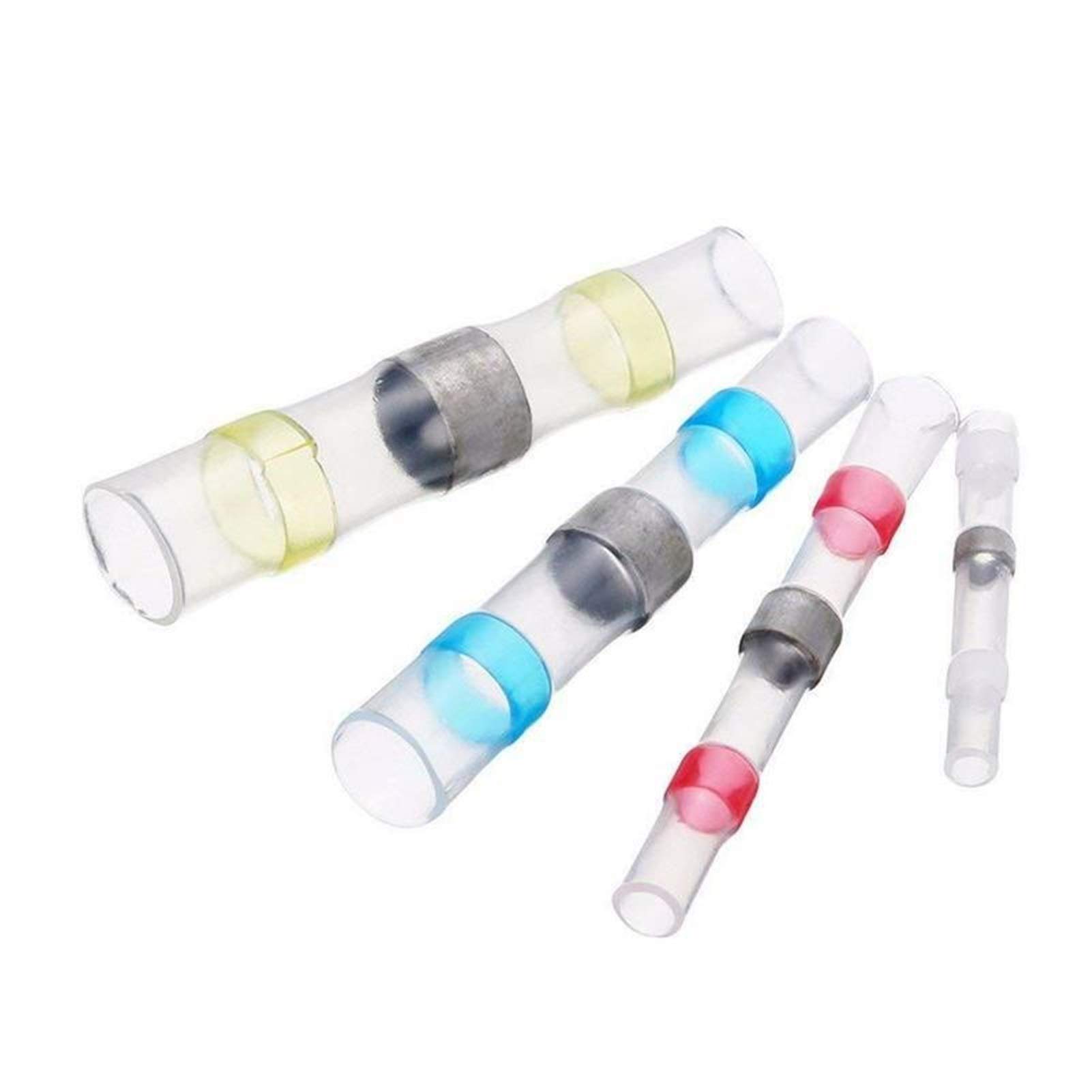 Terminale del filo 200pcs Impermeabile Guarnizione per saldatura Manicotti termoretraibili Terminali a catena elettrica Terminali a base di protezione dei connettori di giunzione Assortimento .Isolame
