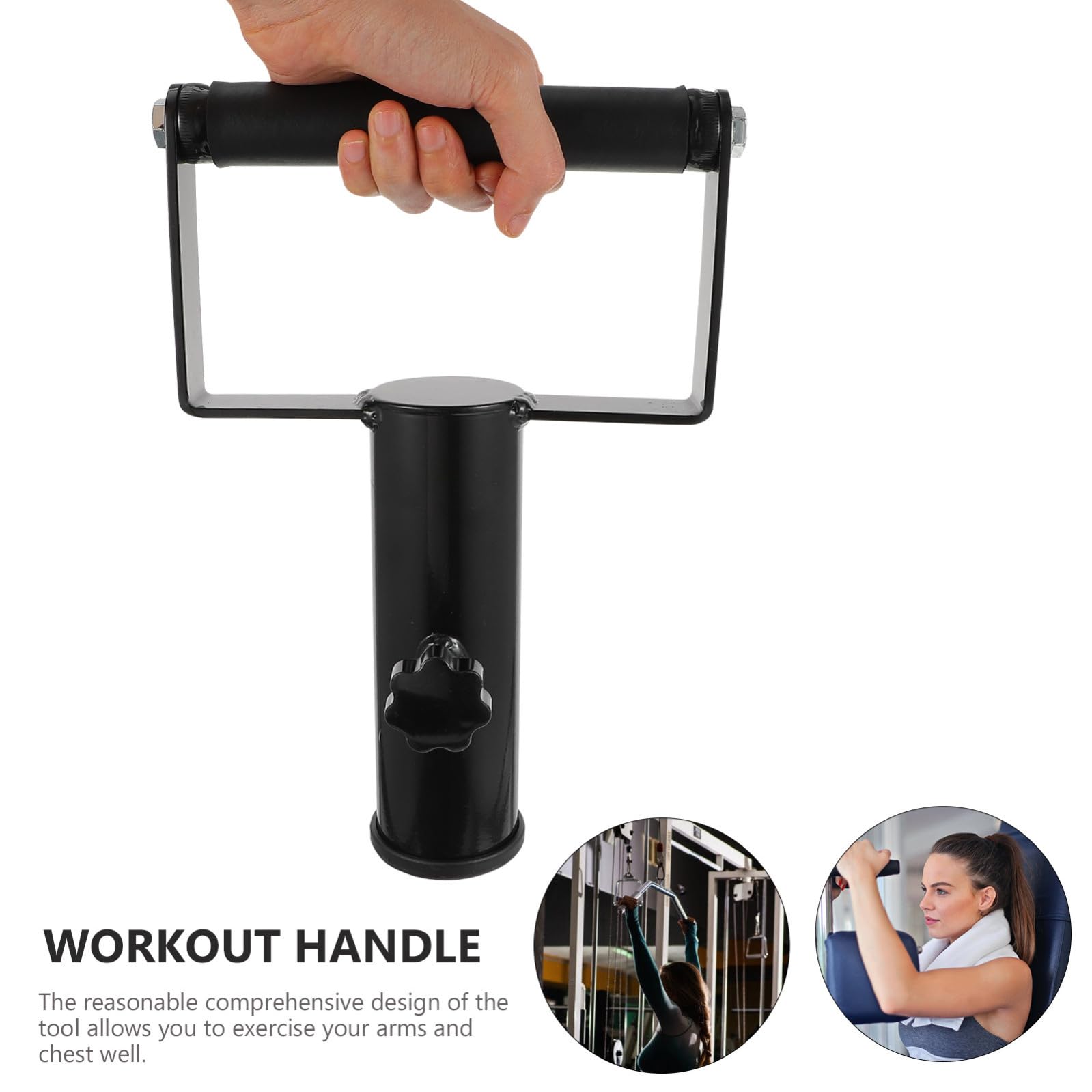 Fitness Grip per Bilanciere, 1 Pezzo, Acciaio Nero | Uso Casa e Palestra, Presa Confortevole, Struttura Heavy Duty, per Appassionati di Fitness
