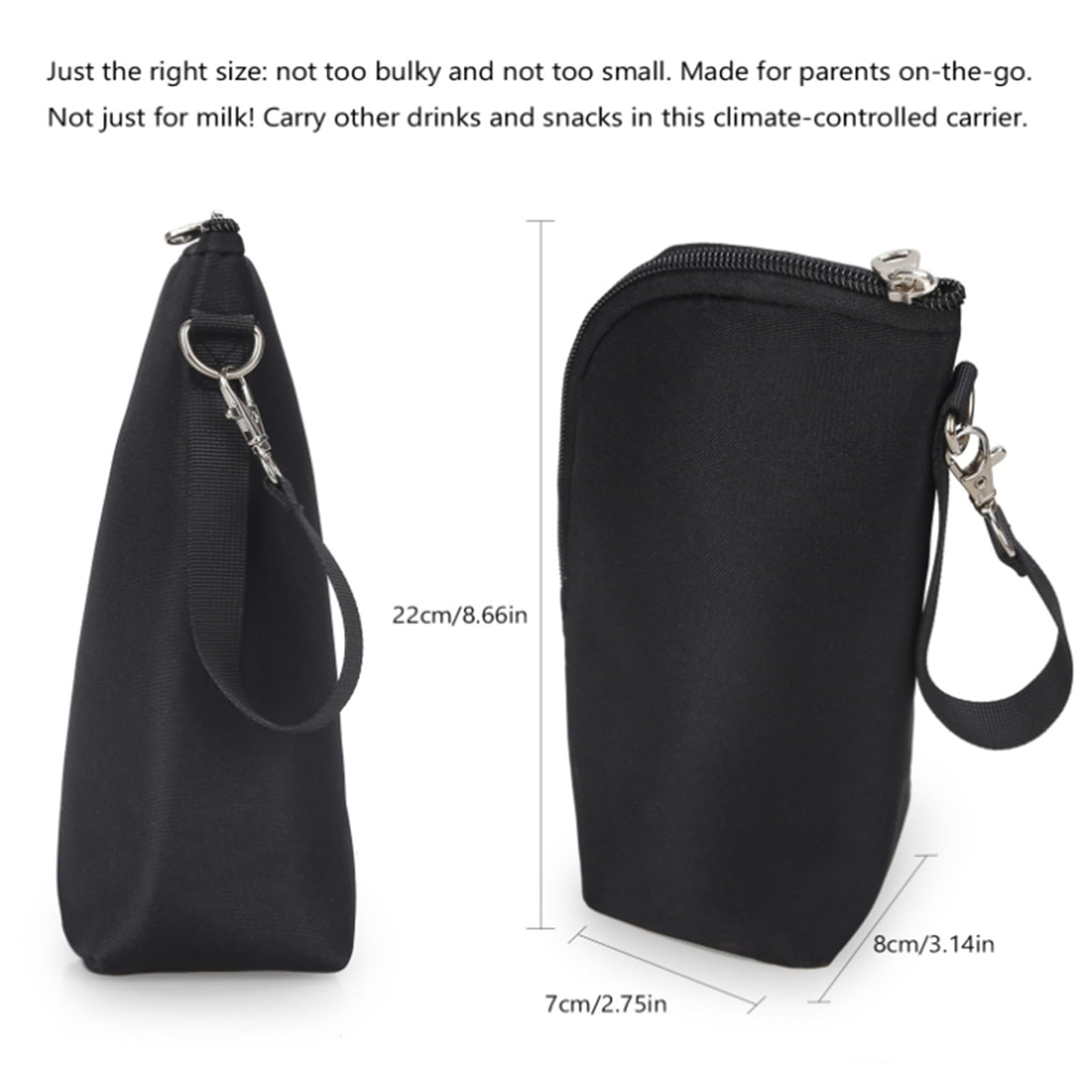 ULVBABI 2pcs Insulated Baby Bottle Bags, Portable Breastmilk Storage Tote Thermal Feeding Pouch Holder Travel Carrier - Image 2