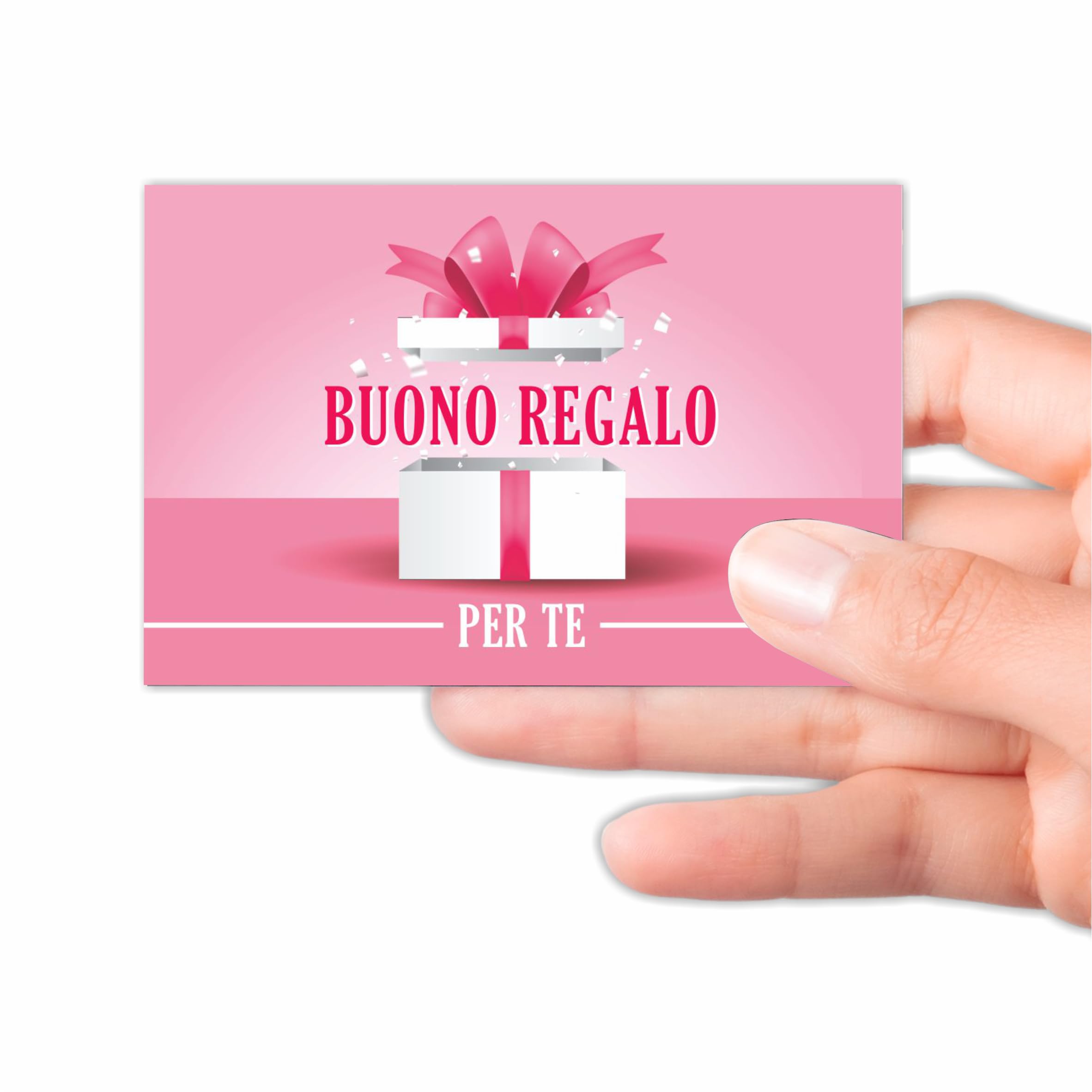 GHIBLI 50 Buoni Regalo 8,5x5,5 cm - Biglietti Eleganti in Cartoncino da Compilare per Omaggi, Gift Card Offerte Negozi Estetista Parrucchiera, Voucher Sconto Clienti, Coupon Regali Aziende