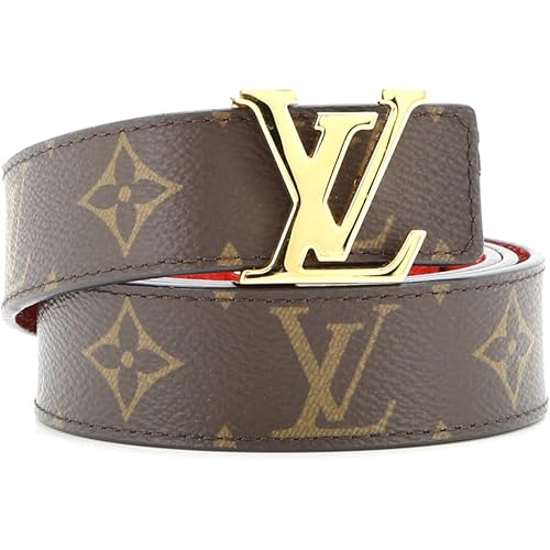 Louis Vuitton, Pre-Loved LV Initiales Belt Monogram Canvas Thin, Brown
