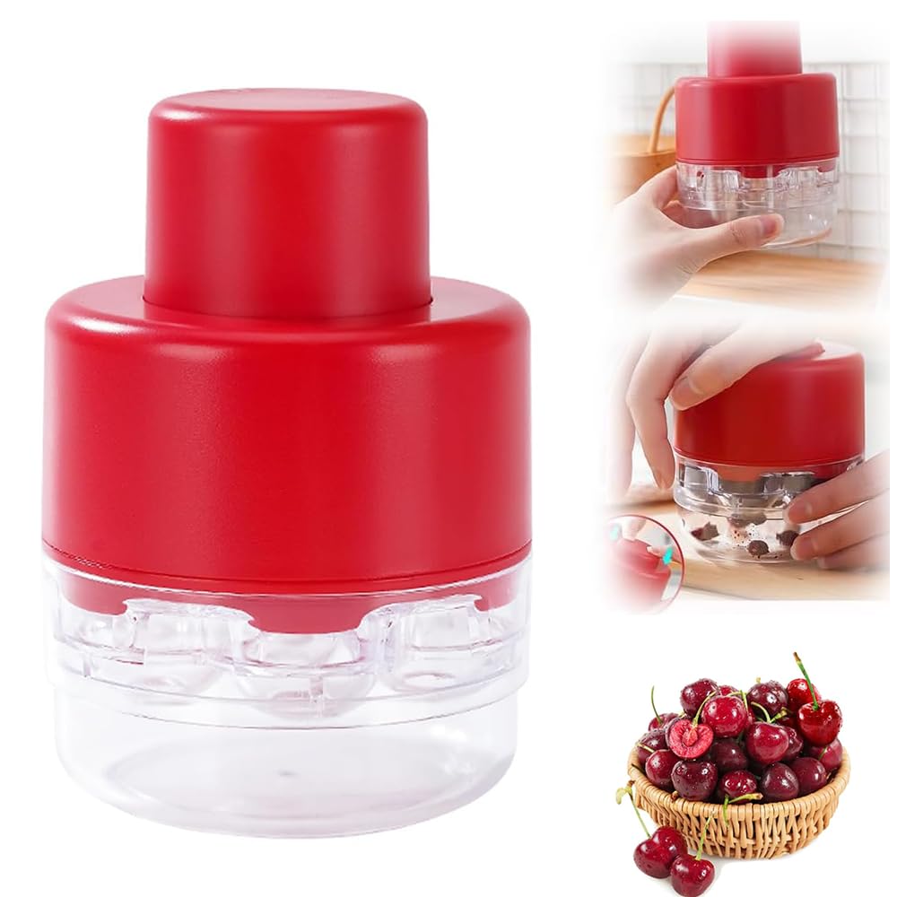 Snocciolatore Per Ciliegie E Olive - In Acciaio Inox Con Coppa In Silicone, Nero - Foto 11