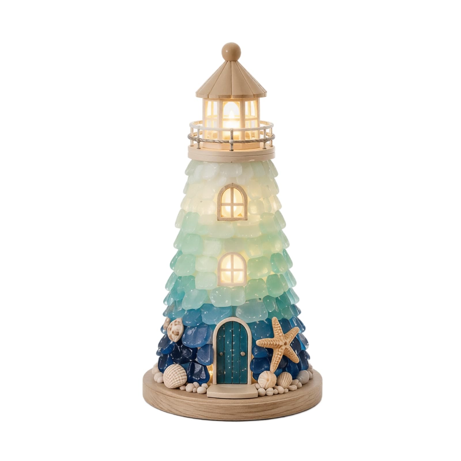 DIY Lighted Sea Glass-Style Lighthouse Kit Collection Crafting Kits(#3)