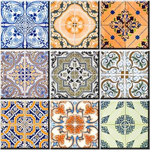 Tile Stickers 24 PC Set Authentic Traditional Portuguese Bathroom &
