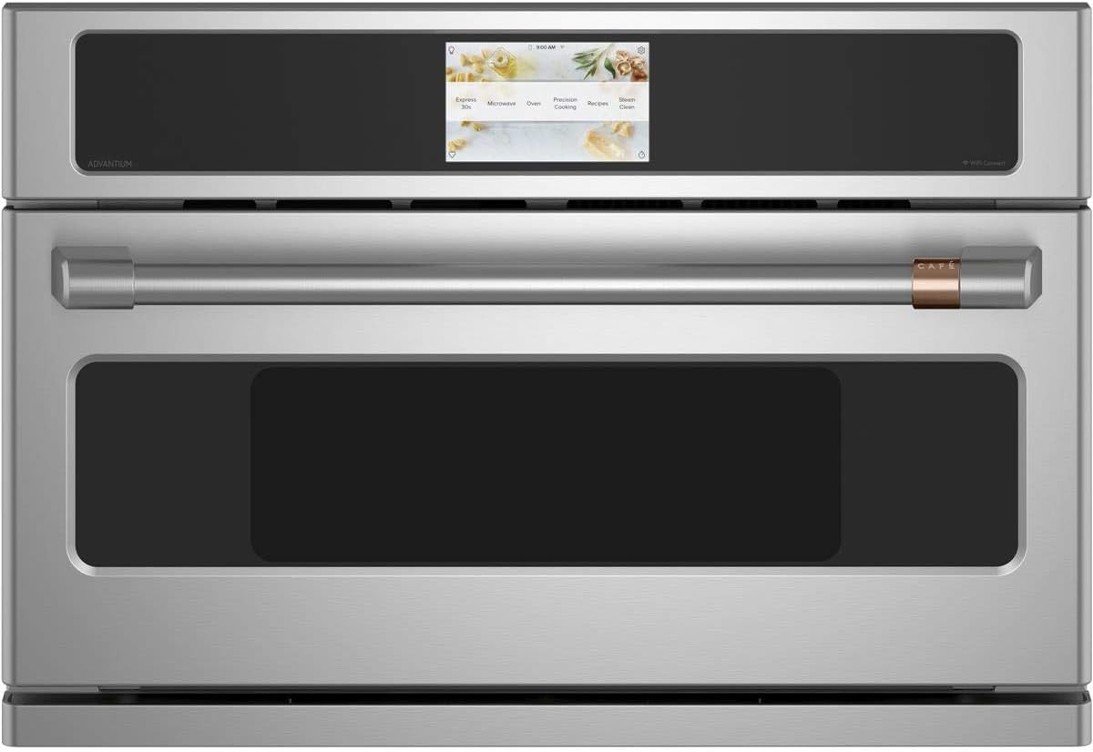 Cafe CSB913P2NS1 30 in. 1.7 cu. ft. Smart Electric Wall Oven and Microwave Combo with 120 Volt Advantium Technology in Stainless Steel