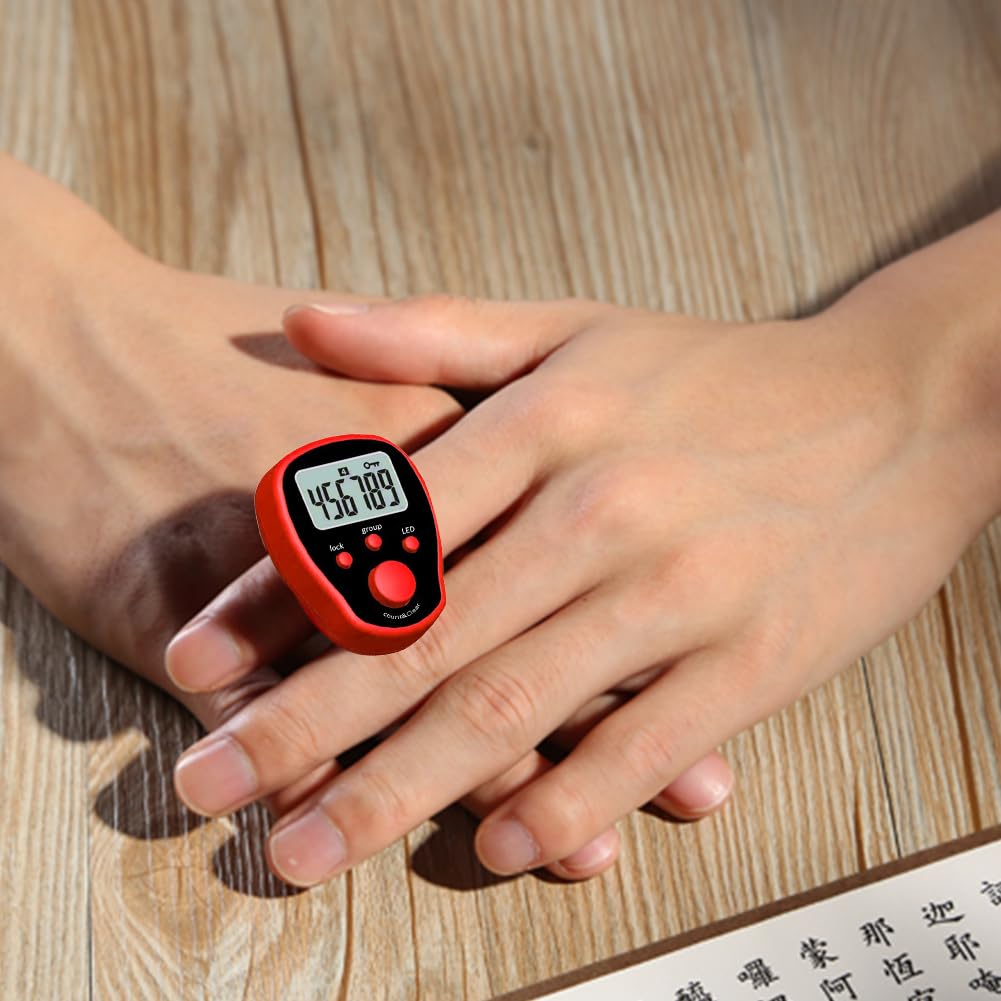 Jlobnyiun Hand Tally Counter – 5-Digit Digital Finger Counting Device, Multi-Channel Lap Tracker, Sports Exercise, Stadium Score Keeper, Household Gym Tool | Handheld Counter Tool for Ball Games